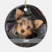 Décoration En Céramique Nom de l'animal de compagnie ou du chat (Dos)