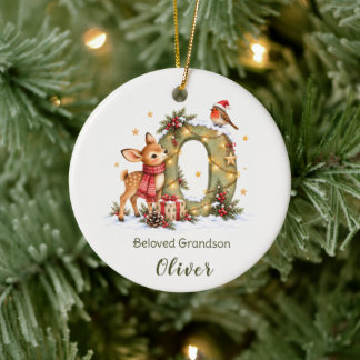 Décoration En Céramique Nom de Noël personnalisé – Lettre O