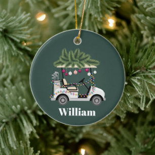 Décoration En Céramique Nom de panier personnalisé Balles de golf Noël Gol