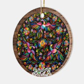 Décoration En Céramique Nom d'oiseau ornemental magnifique peint - Année (Gauche)