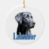 Décoration En Céramique Nom du Labrador (noir) (Dos)