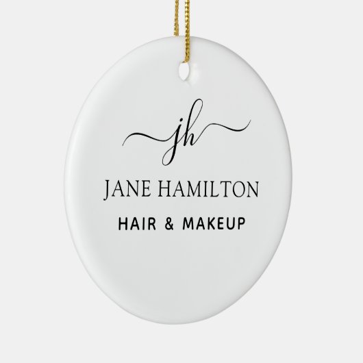 Décoration En Céramique Nom du monogramme et initiale (Droite)