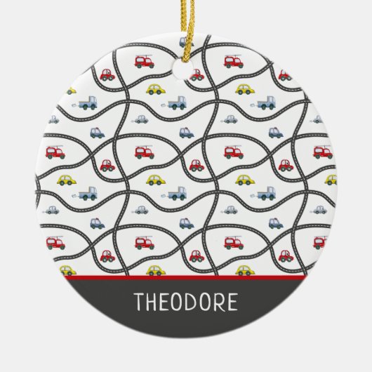 Décoration En Céramique Nom du petit garçon sur mesure (Devant)