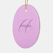 Décoration En Céramique Nom Monogramme Lettre initiale Orchid & Lilac (Gauche)