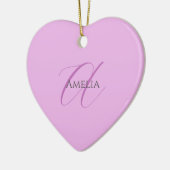 Décoration En Céramique Nom Monogramme Lettre initiale Orchid & Lilac (Gauche)