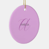 Décoration En Céramique Nom Monogramme Lettre initiale Orchid & Lilac (Droite)