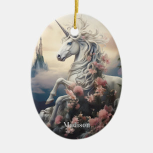Décoration En Céramique Nom personnalisé belle licorne
