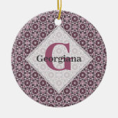 Décoration En Céramique Nom Personnalisé Déco Rose Dusky Cherry Blossom Ma (Devant)