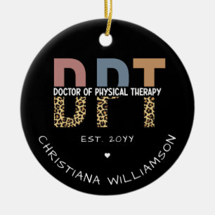 Décoration En Céramique Nom personnalisé DPT Doctor of Physical Therapy Ch
