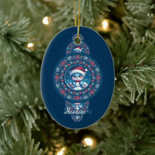 Décoration En Céramique Nom personnalisé Holiday Kawaii Oear Ornamental Ma