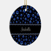 Décoration En Céramique Nom personnalisé, pattes de chien de parties scint (Droite)