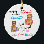 Décoration En Céramique Nom personnalisé personnalisé Best Friend<br><div class="desc">L'Ornement céramique de Meilleur Ami Personnalisé est un cadeau réfléchi et unique qui peut être customisé pour convenir à la personnalité et au style de votre meilleur ami. Fabriqué en céramique de haute qualité, cet ornement dispose d'un design personnalisable qui peut être personnalisé avec le nom de votre meilleur ami...</div>