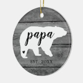 Décoration En Céramique Nom rustique Bear Heart Birth (Gauche)