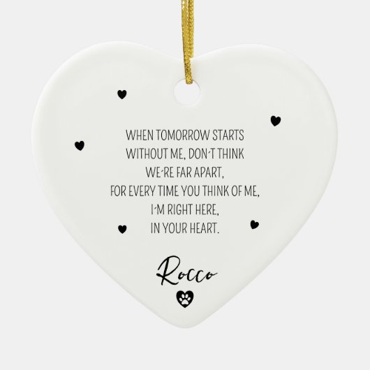 Décoration En Céramique Nom simple de l'animal (Devant)