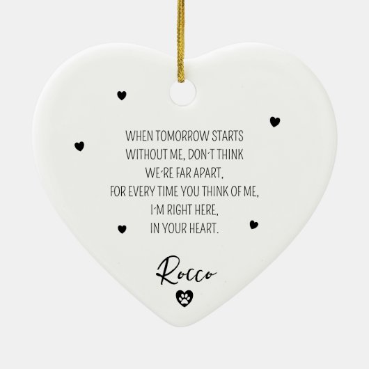 Décoration En Céramique Nom simple de l'animal (Dos)