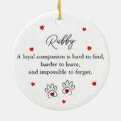 Décoration En Céramique Nom simple de l'animal (Dos)