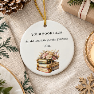 Décoration En Céramique Noms des membres du club de lecture