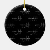 Décoration En Céramique Noms et monogrammes de couples élégants (Dos)