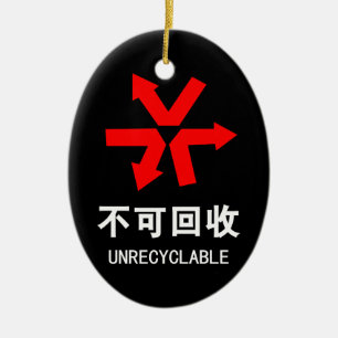 Décoration En Céramique Non recyclable ~ Signe chinois langue Hanzi