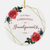 Décoration En Céramique Nos premiers grands-parents de Noël 2020 (Dos)