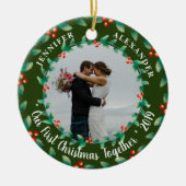 Décoration En Céramique Nos premiers noël ensemble sainte photo (Devant)