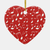 Décoration En Céramique Notes de musique blanches (Devant)