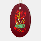 Décoration En Céramique Notes de musique rouge Bagpipes (Gauche)