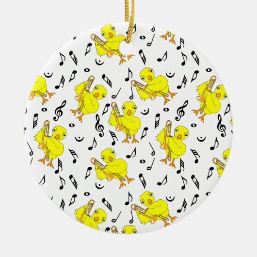 Décoration En Céramique Notes de musique Trombone Chick (Devant)