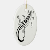 Décoration En Céramique Notes de piano et de musique (Droite)