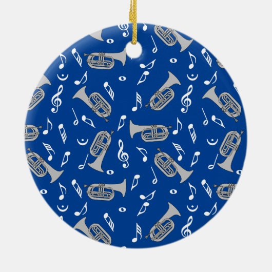 Décoration En Céramique Notes musicales Baritone Gris Marching (Dos)