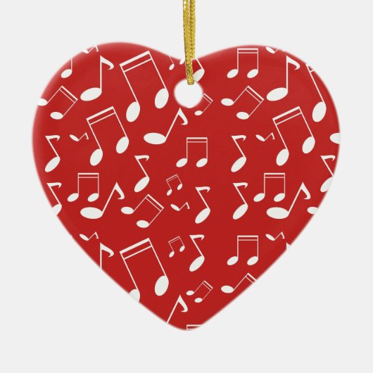 Décoration En Céramique Notes musicales blanches (Devant)