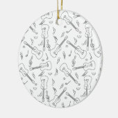 Décoration En Céramique Notes musicales de Guitare Lines (Gauche)