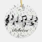 Décoration En Céramique Notes musicales de Personnalized (Devant)