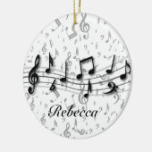 Décoration En Céramique Notes musicales de Personnalized (Gauche)