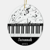 Décoration En Céramique Notes musicales personnalisées pour piano-clavier (Gauche)