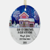 Décoration En Céramique Notre 1er Noël dans notre nouvelle maison Message (Droite)