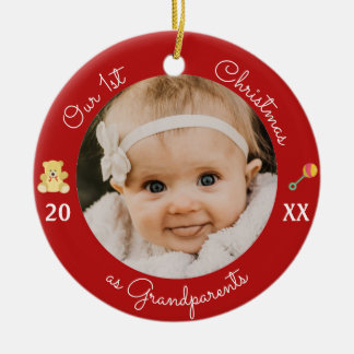 Décoration En Céramique Notre 1er Noël de grand-parents