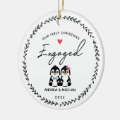 Décoration En Céramique Notre 1er Noël Pingouin engagé (Gauche)