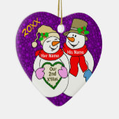 Décoration En Céramique Notre 2ème Noël (Droite)