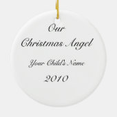 Décoration En Céramique Notre Ange de Noël (Dos)