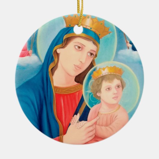 Décoration En Céramique Notre-Dame de Perpétuel aide catholique (Devant)