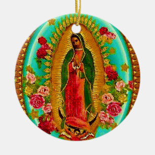 Décoration En Céramique Notre Dame Guadalupe-Mexique Sainte Vierge Marie