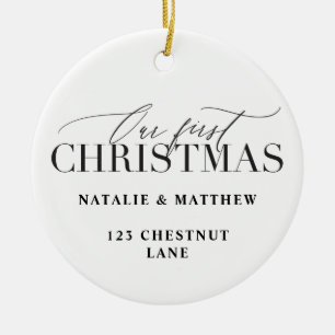 Décoration En Céramique Notre nouvelle maison du premier Noël ou les