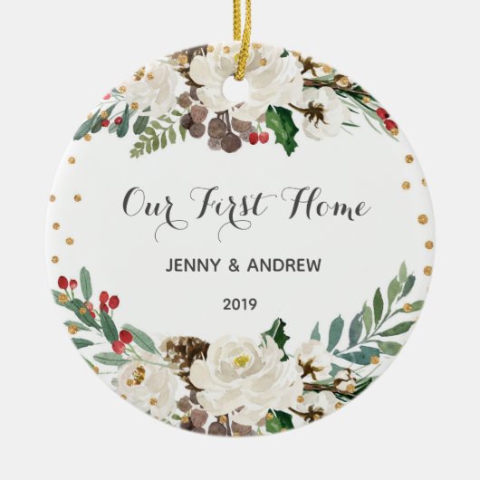 Décoration En Céramique Notre nouvelle maison Noël (Devant)