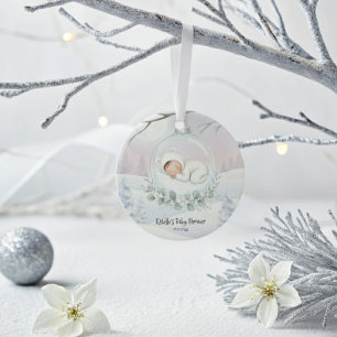 Décoration En Céramique Notre petit bébé de neige est en route Souvenir d'