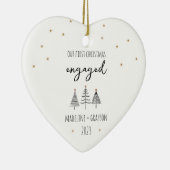 Décoration En Céramique Notre premier coeur engagé de Noël (Droite)