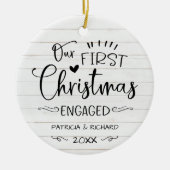 Décoration En Céramique Notre premier Noël a mobilisé Rustic Farmhouse (Devant)