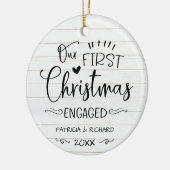 Décoration En Céramique Notre premier Noël a mobilisé Rustic Farmhouse (Gauche)