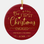 Décoration En Céramique Notre premier Noël a mobilisé Rustic Farmhouse (Devant)