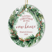 Décoration En Céramique Notre Premier Noël Dans Notre Nouvelle Foyère (Gauche)